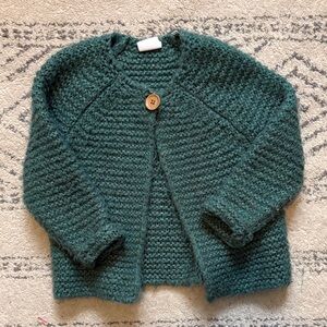Zara Kids Teal Knit Cardigan
